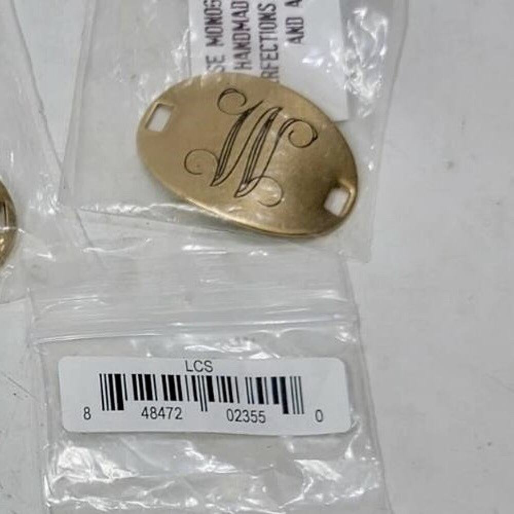 “W” Beaucoup Designs Jewelry The Laiton Collection Brass Initial Letter Charm